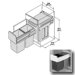 Drawer Slide-Out Double Waste Bin - 30 Liter