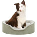 Faux Suede Oval Cuddler Dog Bed in Sage