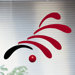 Abstract Flowing Rhythm Mobile in Red