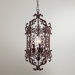 Bravada Three Light Outdoor Pendant in Dark Chestnut