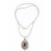 The Wayan Artisan Balinese Romance Garnet Pendant Necklace