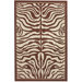 Safari Zebra Print Brown Rug