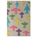 KinderLOOM Airplanes Grey Kids Rug