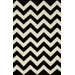 Moderna Black Chevron Rug