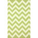 Moderna Green Chevron Rug