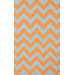 Moderna Orange Chevron Rug