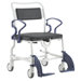 Chicago Bariatric Shower Commode Chair in Grey / Blue