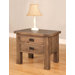 Brooklyn Oak Lamp Table in Rich Patina