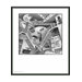 Relativity by Escher Framed Print - 25.5" x 21.75"