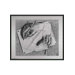 Framed Escher Drawing Hands by Escher Framed Print - 21.75" x 25.5"