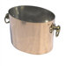 M'tradition Cupretam Tinned Copper Oval Champagne Bucket with Bronze Handles
