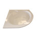 60" x 60" Round Front Whirlpool and Air Massage Corner Bath Tub