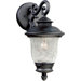 7" One Light Outdoor Lantern with Umber Linen Shade