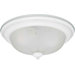 2 Light Flush Mount - Swirled Satin Etched Glass