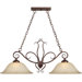 2 Light Kitchen Island Pendant