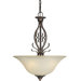3 Light Bowl Inverted Pendant