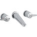 Wall Mounted Bathroom Faucet with Double Lever Handles