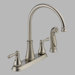 Lewiston Two Handle Centerset Kitchen Faucet with Spray