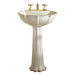 Prairie Flowers Design on Anatole Pedestal Bathroom Sink