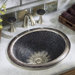 Serpentine Bronze Design on Intaglio Self Rimming Bathroom Sink