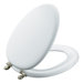 Kathryn Toilet Seat with Vibrant Brushed Nickel Hinges