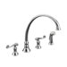 Revival Two Handle Widespread Kitchen Sink Faucet with 11-13/16" Spout, Side Spray and Scroll Lever Handles