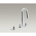 Triton Widespread Bathroom Sink Base Faucet with Pop-Up Drain and Gooseneck Spout