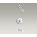 Coralais Bath/Shower Trim Set with Lever Handle, Showerhead, Arm and Flange