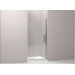 Finial Frameless Pivot Shower Door with 0.38" Thick Crystal Clear Glass, 33.25" - 35.75" X 72.25"