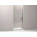 Finial Frameless Pivot Shower Door with .5" Thick Crystal Clear Glass, 36.25" - 38.75" X 72.25"