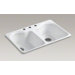 Hartland Top-Mount Double-Bowl Kitchen Sink with Single Faucet Hole
.