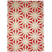 Hand Tufted Flower Red Rug