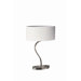 Two Light Table Lamp in Matte Chrome