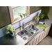 Lancelot Double Bowl Drop in Sink