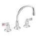 Widespread Bathroom Faucet with Cold and Hot Handles