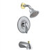 Villeta Series Dual Control Shower and Tub Shower Faucet Trim with Polished Brass