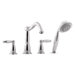 Retroaktiv Tango Double Handle Deck Mount Roman Tub Faucet Trim Lever Handle