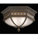 Chateau Two Light Outdoor Flush Mount in Variegated Rich Umber Patina