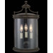 Louvre Three Light Outdoor Wall Lantern in Fine Bronze