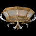 Beveled Arcs Gold Two Light Flush Mount