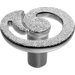 Aurea 1.38" Knob in Moonlight Silver