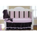 Chocolate Minky Toddler Blanket with Pink Satin Trim