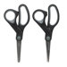 Scissors, Rubber Grip, 5" Full, Black/Gray