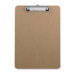 Hardboard Clipboard, w/Rubber Grips, 9"x12-1/2", Dark Brown