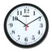 +13-3/4" Round Quartz Wall Clock, Black