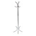 Coat Rack, Free Standing, 3 Hooks, 69" High, Chrome
