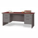 Durable Double Pedestal Writing Desk Computer Writing Desk with Radius Edges