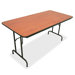 30" x 96" Laminate Economy Folding Table, Medium oak