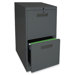 Lorell 23" File/File Mobile Pedestal Files, Charcoal gray