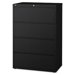 Lorell 36" 4-Drawer Lateral Files, Black